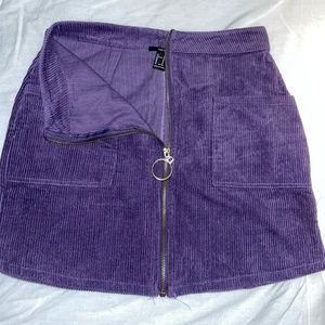 Forever 21 purple corduroy mini skirt